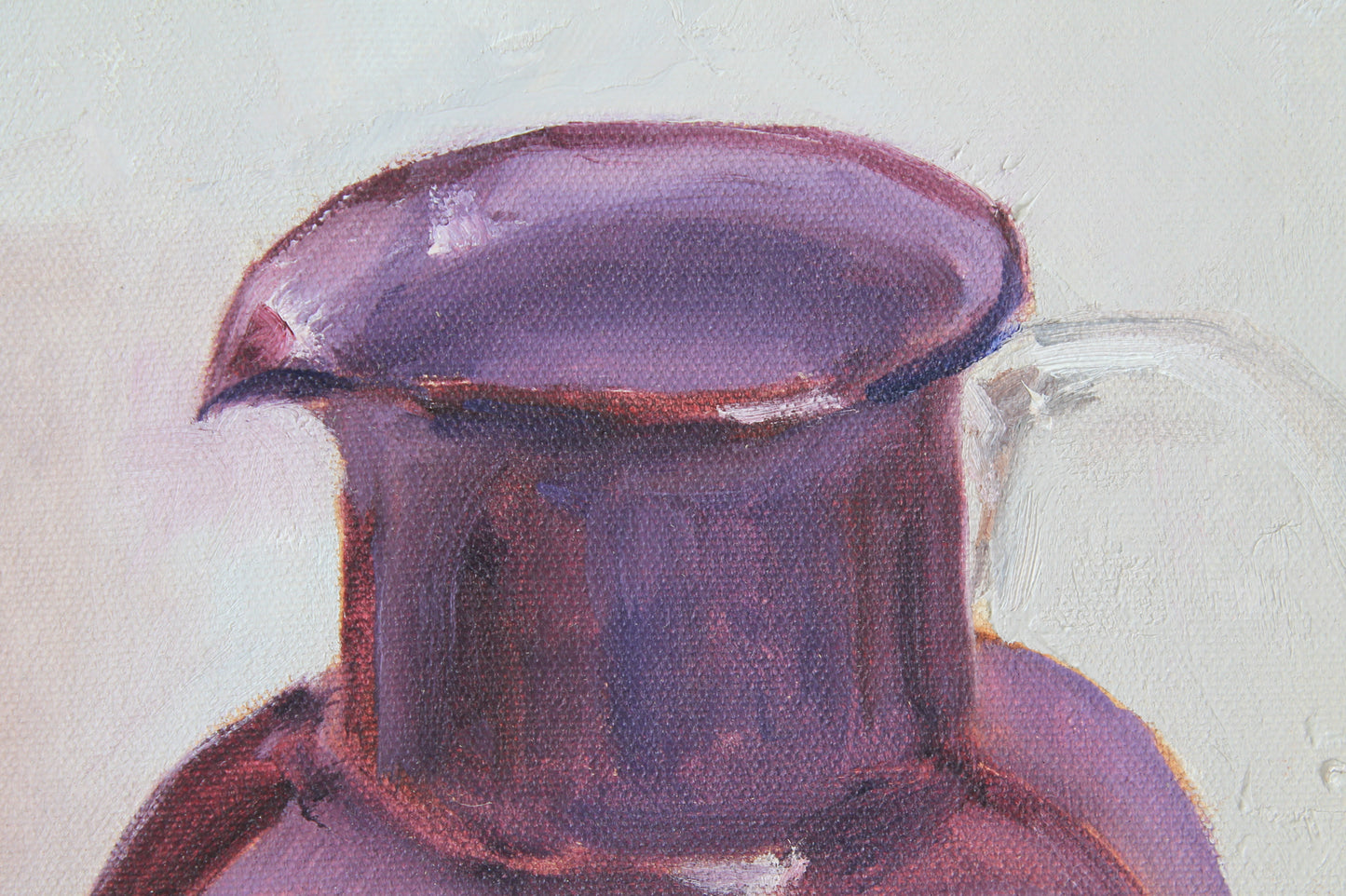 Amethyst water jug and fruit