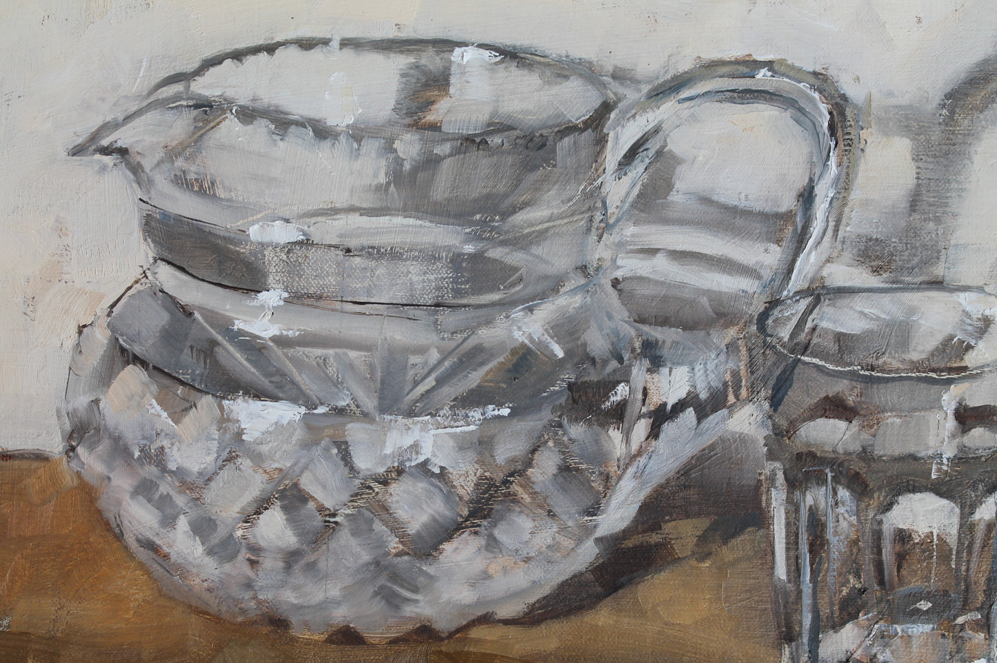 Cut Glass Jug and Glass