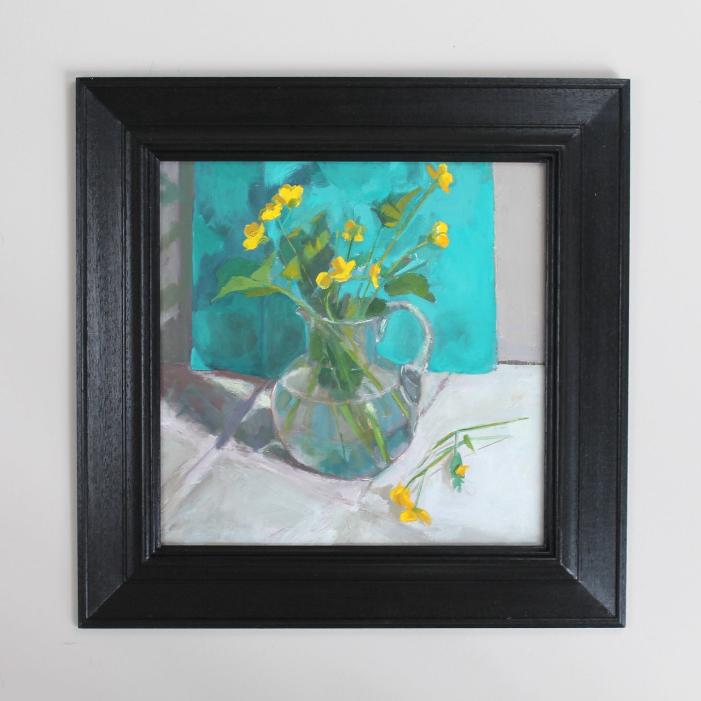 Buttercups with Pthalo Green