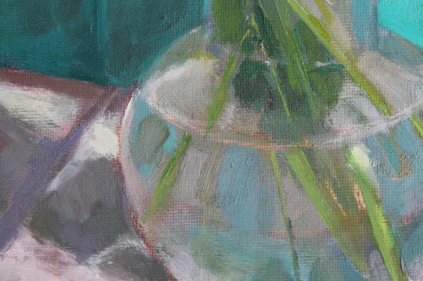 Buttercups with Pthalo Green