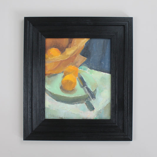Apricots on a Green plate