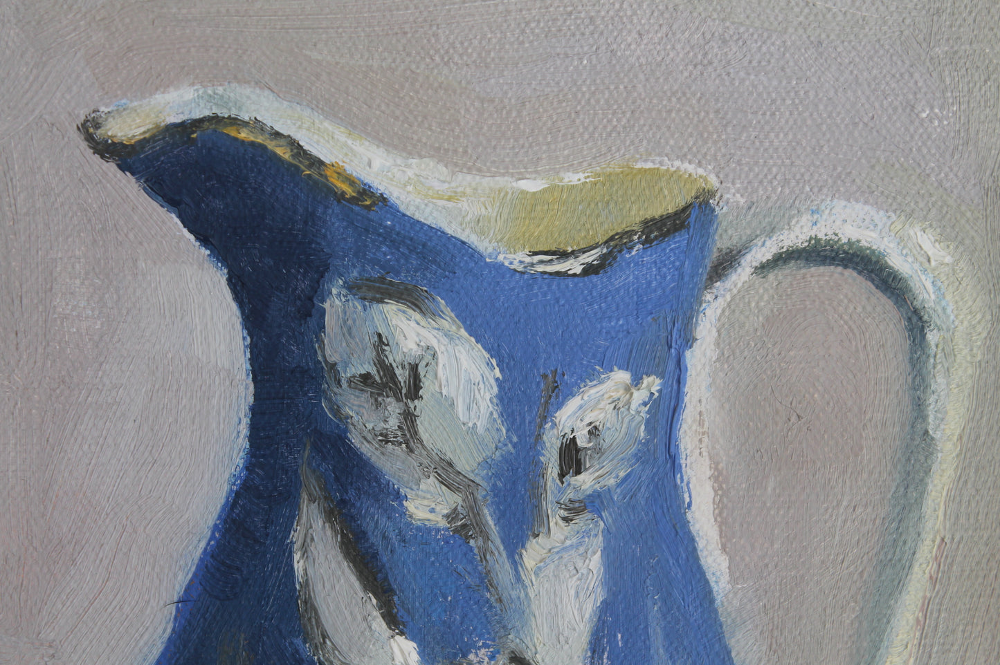 Blue Milk Ewer and Linen